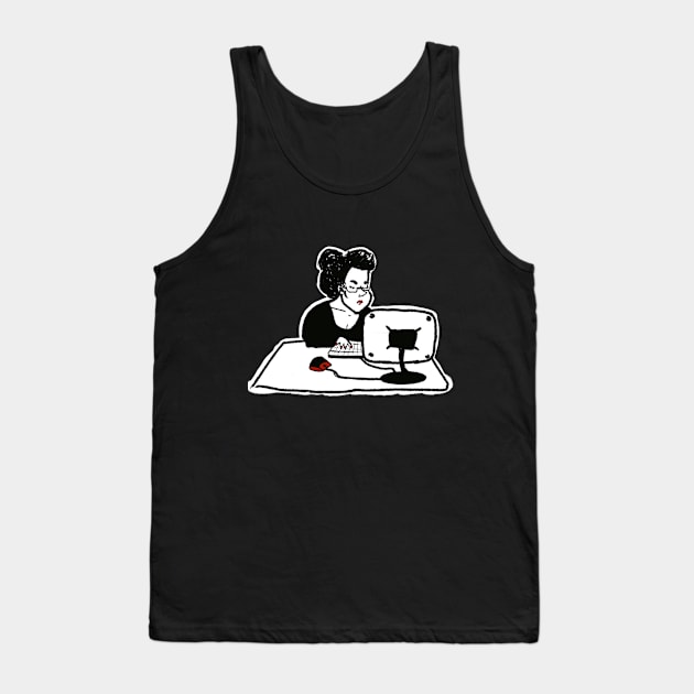 accountant. businesswoman. plump cute funny young woman Tank Top by barbasantara